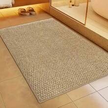 1 pieza, Estilo natural de moda, Alfombra de arpillera sintética cómoda, Felpudo largo con patrón de piña marrón, Adecuado para la entrada, la sala de estar, el estudio, el lado de la cama, la decoración del baño. Suave, elástico, duradero, masajea los pies. Práctico y de larga duración, ideal para la decoración del hogar durante las vacaciones y las reuniones.