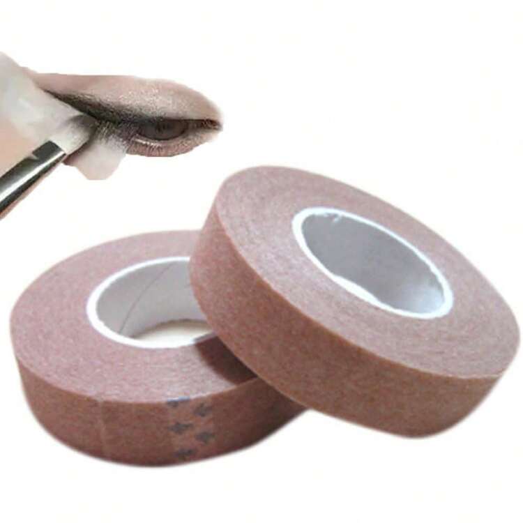 Zonfer 2 Rollos De Cinta para Pestañas, Cinta Autoadhesiva para Sombra De Ojos, Pegatina, Delineador De Ojos Transpirable, Cinta para Párpados, Extensiones De Pestañas, Suministros - 1 - Añade 1