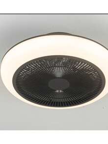 Ventilador de techo con lámpara LED de alto flujo de aire y diseño ergonómico FA095 - Negro - Ver 2