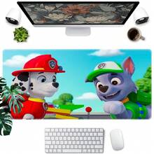 1pc Large Mouse Pad With  Cartoon Pups Design - Non-Slip Rubber Base, Washable Desk Mat For Office, Gaming, Kids' Room Decor - Vibrant Animated Computer Accessory, Large Mouse Pads For Desk, Kids' Room Accessory, Playful Cartoon Design, Functional Artwork