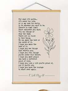 1 pièce/3 pièces de peintures avec de belles significations, peintures porte-bonheur, peintures décoratives best-sellers, canevas d'art d'Halloween populaire, peinture sur canevas décorative de style bohème minimaliste avec citation de F. Scott Fitzgerald, convient pour la maison, le bureau, le salon, le canapé, les murs, la chambre, le couloir, l'entrée, le bar, le café, les cadeaux et les cuisines de vacances