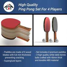 Juego De Raquetas De Ping Pong Para 2 Jugadores - Incluye 2 Raquetas, 3 Pelotas Y Estuche De Almacenamiento, Ideal Para Entretenimiento Deportivo| Sin Especificaciones De TamañO/Peso - 1 - Ver 3