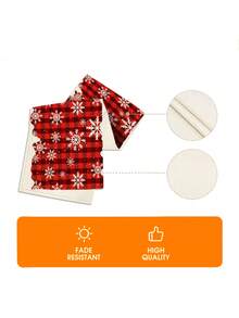 1 buc. Crăciun, alergător de masă, Moș Crăciun, om de zăpadă, ren, roșu, negru, bivol, carouri, fulg de zăpadă, poinsettia roșie, fructe de pădure, casă de vacanță, bucătărie, restaurant, decorare de masă, alergător de masă