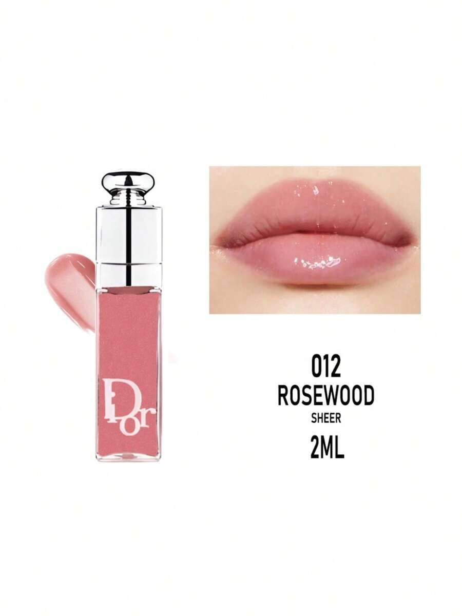 Christian Dior ​​Travel-Size Dior Addict Lip Maximizer Lip Plumping Gloss - Instant And Long-Term Volume Effect - 24h Hydration #012-Rosewood 2ml/0.07oz.