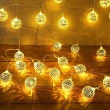 LED Mirror Ball Fairy Lights – Sparkling Decor For Valentine's Day, Christmas & Disco Parties