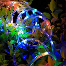 Flexible Solar LED Tube Lights, 50-300 LEDs 8 Modes For Garden Tree Party Ambiance
