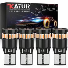 194 Bombilla LED 6000K Blanco T10 Wedge 24 * 3014 CANBUS Sin Fallos Luces de Repuesto Auto (10 Piezas) - Ámbar - Ver 11