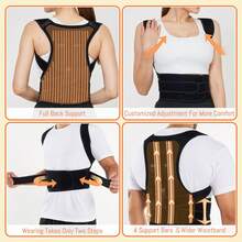 1 Piece Fall Winter Posture Corrector Brace, Invisible Back Straightener Suitable For Teens And Adults, Slouch Posture Correction, Improve Posture Corrective Device & Shoulder Support - Suitable For Daily Wear, Clavicle Stabilization - Promote Healthy Posture, Prevent Hunchback-Scoliosis, Hunchback, Hump, Thoracic, Spine Corrector Gym Accessories Lumbar Girdles