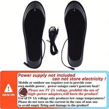 1 Pair Adjustable Size Unisex USB Powered Heated Insoles, Foot Warming & Massage - Multicolor - View 2