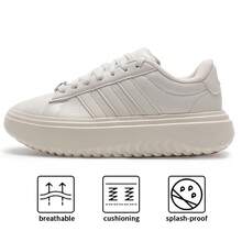 Adidas GRAND COURT PLATFORM 休闲鞋，厚底女式运动鞋，日常运动 JH8667 - 礬土棕/棕金屬 - 查看 1