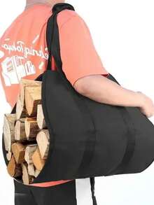 Waterproof Firewood Bag With Handle - Durable Wood Storage Tote Bag, Tear-Resistant Firewood Transport Bag For Indoor Fireplaces, Outdoor Camping, Hiking, Gardening, Picnics, Rv Travel And Patio Use, Perfect For Storing And Transporting Logs, Firewood Bundles And Firelighters
