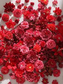 20/40pcs Artificial Flower Material Pack, Faux Silk Flowers, DIY Headpiece Wreath Supplies, Wedding Bouquet, Valley Decor