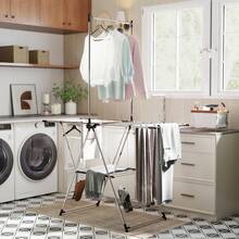 HOMCOM Clothes Drying Racks - Silver - View 5