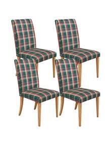 1/4/6pcs Digital Print Stretch Chair Covers, Plaid, Christmas, Washable High Back Dining Chair Protector Slipcovers, Suitable For Living Room, Home, Dining Room, Party, Holiday Decoration - Red and Green Grid - View 10