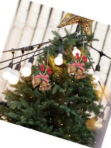 Christmas Jingle Bell | Multi-Size Alloy Material, Crisp Bell Sound + DIY Freedom, Light Up Christmas Tree And Home Ceremony, Ins-Style Gold & Silver Christmas Bells, Christmas Tree/Door Hanging Christmas Decor, Hanging Design (With Hanging Rope), Iron Metal Bells, Christmas Tree Decor, Christmas Wreath Matching Door Window Hanging Ornaments - Holiday Party Decoration, Home Decor, Mall Storefront Display, Gift Matching, Christmas Theme Bells, Holiday Limited Edition Christmas Bells, Christmas Bell Decor, Holiday Bells Hanging Ornaments - Multicolor - View 4