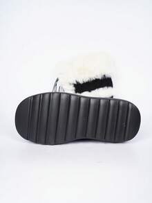 Fall/Winter Thick Sole Round Toe Lace-Up Snow Boots For Women, Furry Tall Riding Boots, Warm