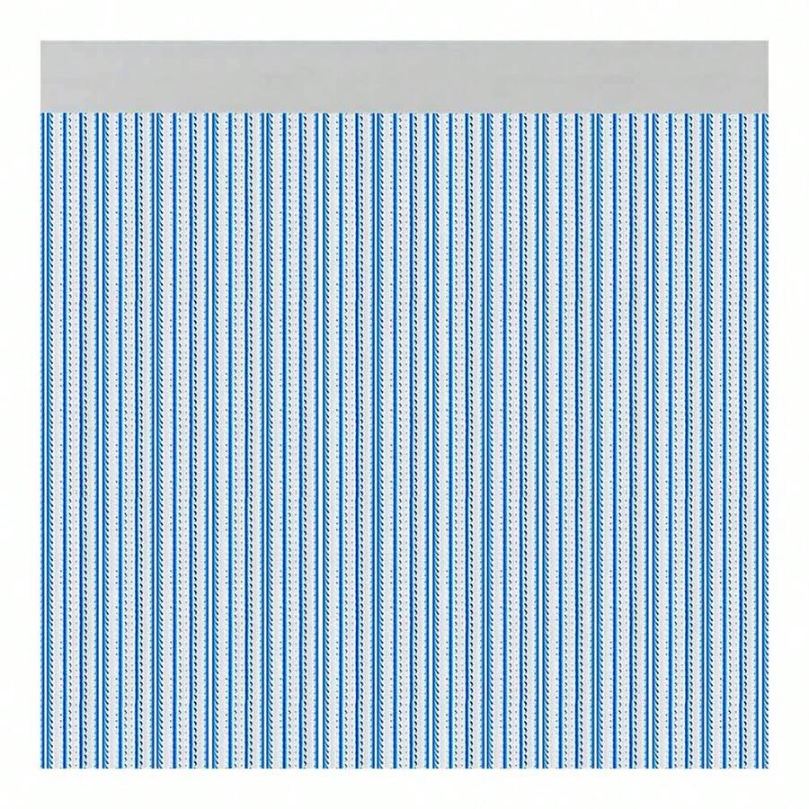 Acudam Cortina Brescia Puertas Azul Exterior PVC Aluminio 90 x 210 cm - Azul y blanco - Ver 1