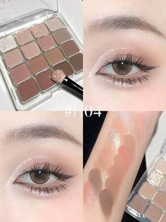  HOLD LIVE 16 色眼影盘，哑光和闪光色调，包括桃色、甜瓜色、蓝色、腮红色