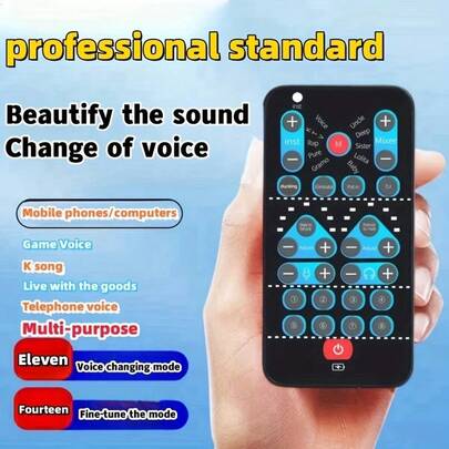 Mobile Real-Time Voice Changer, Can Convert Male Voice To Female Voice/Female Voice To Male Voice/ Voice/Queen'S Voice Game Live Streaming/Voice Chat/Video Production Sound Dubbing/Background Music, Suitable For Android Universal Sound Card, Microphone, Dynamic Microphone, Karaoke,500mah
