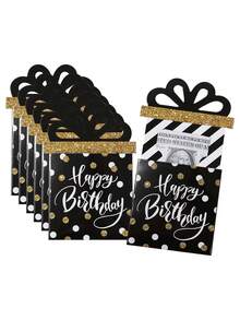 3个生日快乐红包，黑金主题生日派对红包，生日现金礼包，现金盒，宝宝一周岁生日礼物包装卡，一周岁生日礼物包装用品，生日红包，生日派对小礼物，生日装饰，生日派对用品，生日派对装饰品，派对礼物 - 黑金生日 - 查看 7