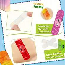 16pcs Adhesive Elastic Bandages - Flexible, Breathable Cartoon Bandages With Vibrant Colors & Playful Designs, Knuckle & Fingertip Coverage, Ideal Gift For Sports & Fitness Enthusiasts, Bandage Stickers, Flexible Bandage