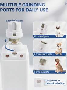 4-Speed Low Vibration Electric Pet Nail Grinder With LED Lights, Cat Dog Nail Clippers, Painless Paws Grooming & Smoothing Tool For Large Medium Small Dogs/Cats, Type-C Rechargeable, Includes Dust Cover - Multicolor - View 4