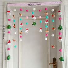 1pc Christmas Ins-Style Girly Doorway Curtain, Decorative Hanging Curtain For Hallway, Balcony, Room Door - Creative Ceremonial Decor - Multicolor - View 9
