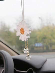 1pc Flower Design Car Hanging Ornament - Multicolor - View 3