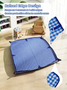 1 件装婴儿高脚椅下防溅垫，带 PE 背衬的防水防溢垫，可洗餐垫，适合幼儿进食、玩耍、艺术和手工