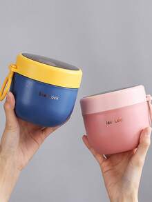 带盖隔夜燕麦容器和可重复使用的塑料勺子，600ml 便携式早餐杯，食品罐密封食品储存杯，旅行早餐容器水果和燕麦片早餐杯，粉色绿色白色蓝色，办公室早餐杯，工作餐准备学校午餐容器大学早餐罐旅行食品罐户外食品储存杯家庭早餐杯健身爱好者户外探险者家庭主妇防漏设计紧凑轻便 - 彩色 - 查看 10