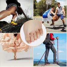 Protetores de Silicone Confortáveis para os Dedos dos Pés - Previnem Atrito, Unhas Encravadas e Mais - Respiráveis, Protetores de Cuidados com os Pés Fáceis de Usar - Multicolorido - Visão 10