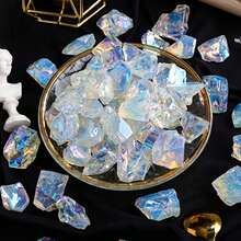 200g/400g natürliche Opal Rohkristalle - Boho Stil, lebendiges Blau & Grün, perfekt für Heimdekoration, Urlaubsgeschenke, Aquarium & Pflanzenakzente, einzigartiges Geschenkidee, Aquarium Dekoration, Boho Stil Dekoration, polierte Oberfläche