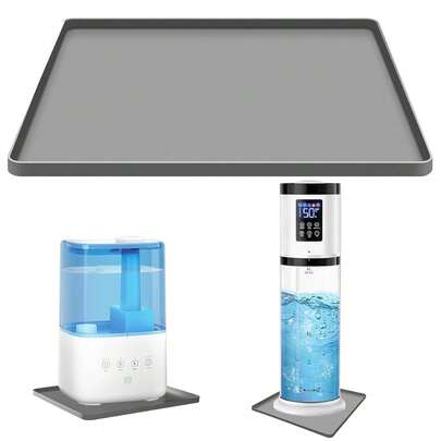 Humidifier Mat Humidifiers Large Room Drip Pan For Leaks, Silicone Mat For Bedroom Humidifiers With Raised Edge, Humidifier Tray Floor Mat Table Pad, Non-Slip Waterproof Pan 17"X15"-612
