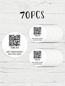 40pcs/80pcs/70pcs/140pcs QR Code Business Stickers, Scan Me, Business Stickers, Vendor Sticker, Website Stickers, Social Media Label, Wanna Date Me Stickers, Labels