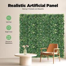 OUKANING 12PC X 60x40cm Large Artificial Boxwood Topiary Mat Garden Panel Screening Hedge Plant Artificial Boxwood Mat Privacy Hedge Screen For Garden, Home, Outdoor, Indoor, Fence, Backyard And Décor Photo Backdrop - Green - View 1