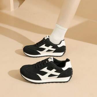 KT320 Women's 2025 New Autumn Flat Gump Shoes, Lightweight Soft Sole Sneakers, Retro Leather Upper, Versatile