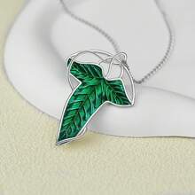 Lord Of The Ring/Arwen Evenstar/Elven Green Tree Leaf/Thorin Oakenshield Necklace Lord Of The Ring Pendant Necklace With Cubic Zirconia,Elvish Jewelry For Women2025 - 精靈綠葉項鍊 - 查看 6