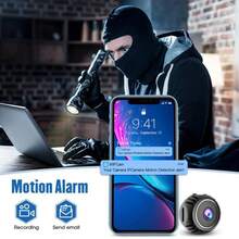 1pc 1080P HD Mini Wireless Smart Camera - Supports WiFi Connection, Mobile App Remote View, Video Recording, Battery/USB Powered, Suitable For Home & Property Security, Smart Home Monitoring | Stylish Design, Flexible Use. - Black - View 9