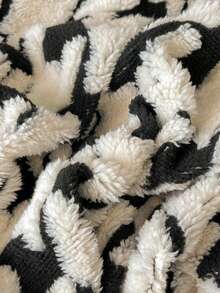 1 pieza Manta de lana de cordero mezclada, cálida y transpirable, amigable con la piel, aislamiento de doble capa, acogedora y cómoda