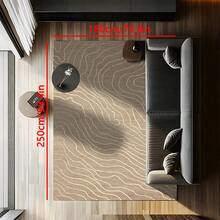 1 pezzo Tappeto da area con arte classica europea - motivo astratto minimalista a linee e onde, in materiale di finta lana di lusso e colori chiari, adatto per soggiorno, camera da letto, dormitorio, ingresso, patio, lavabile in lavatrice, tappeto grande per tutte le stagioni, decorazione domestica estetica/decorazione natalizia