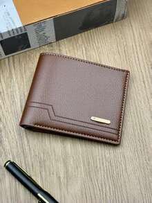 Carteira Masculina, Carteira Multifuncional da Moda, Elegante Carteira de Couro PU de Grande Capacidade com Design Ultrafino, Com Múltiplos Slots para Cartões, Bolsa Versátil para Cartões, Porta-Bilhetes de Grande Capacidade, Porta-Moedas Portátil, Adequado para Uso Diário, Presente Ideal para Homens