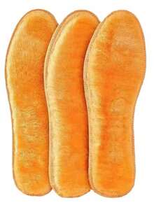 1/3 pares de palmilhas de pelúcia quentes para o inverno, palmilhas de pele grossa e macia, palmilhas acolchoadas de algodão anti-odor e absorventes de choque para homens e mulheres