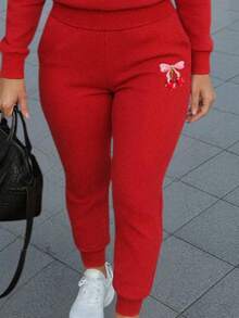 Women Two-Piece Outfits - 紅色 - 查看 3