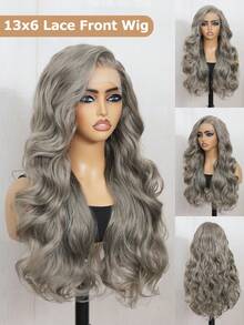 Synthetic Heat Resistant 13x6 Long Body Wavy Hair Pre-Plucked Hairline Synthetic HD Lace Front Wigs 24 Inch Black Brown Hot Pink Burgundy Blue Sliver Grey Synthetic Hair Per Plucked Natural Hairline Daily Used High Quality For Girl Women Cosplay Natural Looking Good Quality Synthetic Soft Wig Christmas New Year Carnival Music Festival Use - Multicolor - View 22