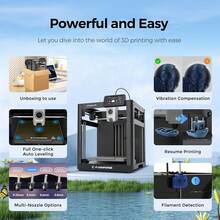 FLASHFORGE Adventurer Impresora 3D 5M, impresoras 3D FDM de alta velocidadáxima de 600 mm/s con nivelación automática, extrusora directa de 280 ° C con boquilla desmontable 3S, estructura metálica - Aventurero 5M - Ver 7