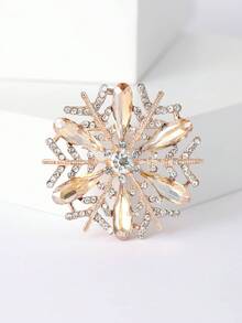 水钻圣诞雪花胸针 - 精致的圣诞节别针，适合女士中性节日宴会服装配饰/朋友聚会徽章礼物 - 聖誕雪花 - 查看 35