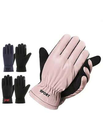 Winter Outdoor Skiing & Cycling Gloves, Thermal Lined Waterproof Windproof Warm Gloves, Touchscreen Grip, Unisex