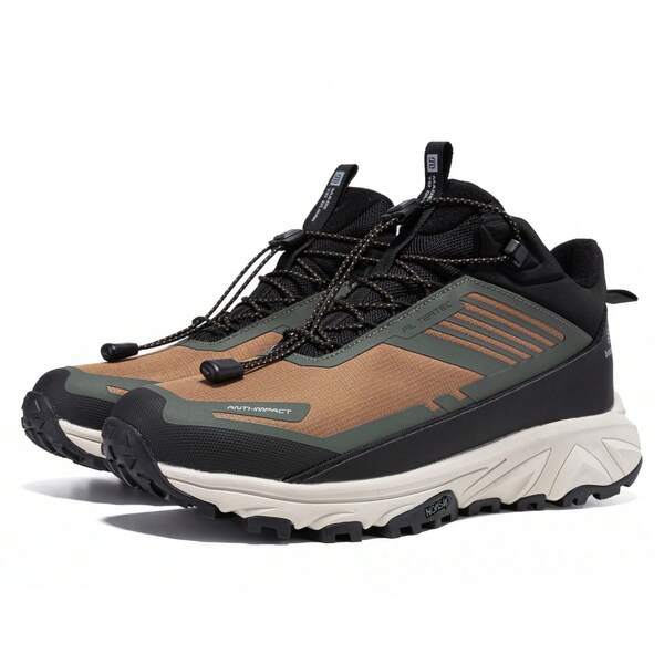 baasploa Zapatos de invierno para hombres con forro polar, zapatos deportivos de exterior de moda, marca de zapatos de senderismo con forro polar grueso para exteriores