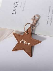 1个独特的星形仿皮包饰,个性化星形行李牌,定制姓名旅行ID标签,可定制的包包配件,五角星PU吊坠,五角星包饰,简约手机挂饰,耐用时尚的配饰,可爱的行李箱标签,背包,旅行包装饰,可爱的旅行标签,烫印您的名字,旅行者定制礼物,背包标签,个性化旅行必备品,定制行李牌 - 彩色 - 查看 18