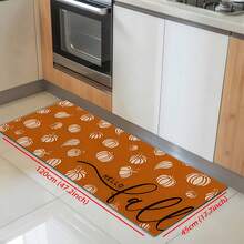 Dywan kuchenny z jesiennym motywem dyni, zmywalny, cienki i łatwy w czyszczeniu, antypoślizgowy, antypoślizgowy. Nadaje się do kuchni, łazienki, sypialni, przedpokoju, umywalki, łazienki, przedpokoju, do użytku wewnątrz i na zewnątrz.